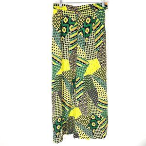 Vintage Geometric Printed Maxi Skirt Multicolor 26